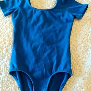Blue royal blue leotard. Cap sleeve. Size Bloch 6-7.